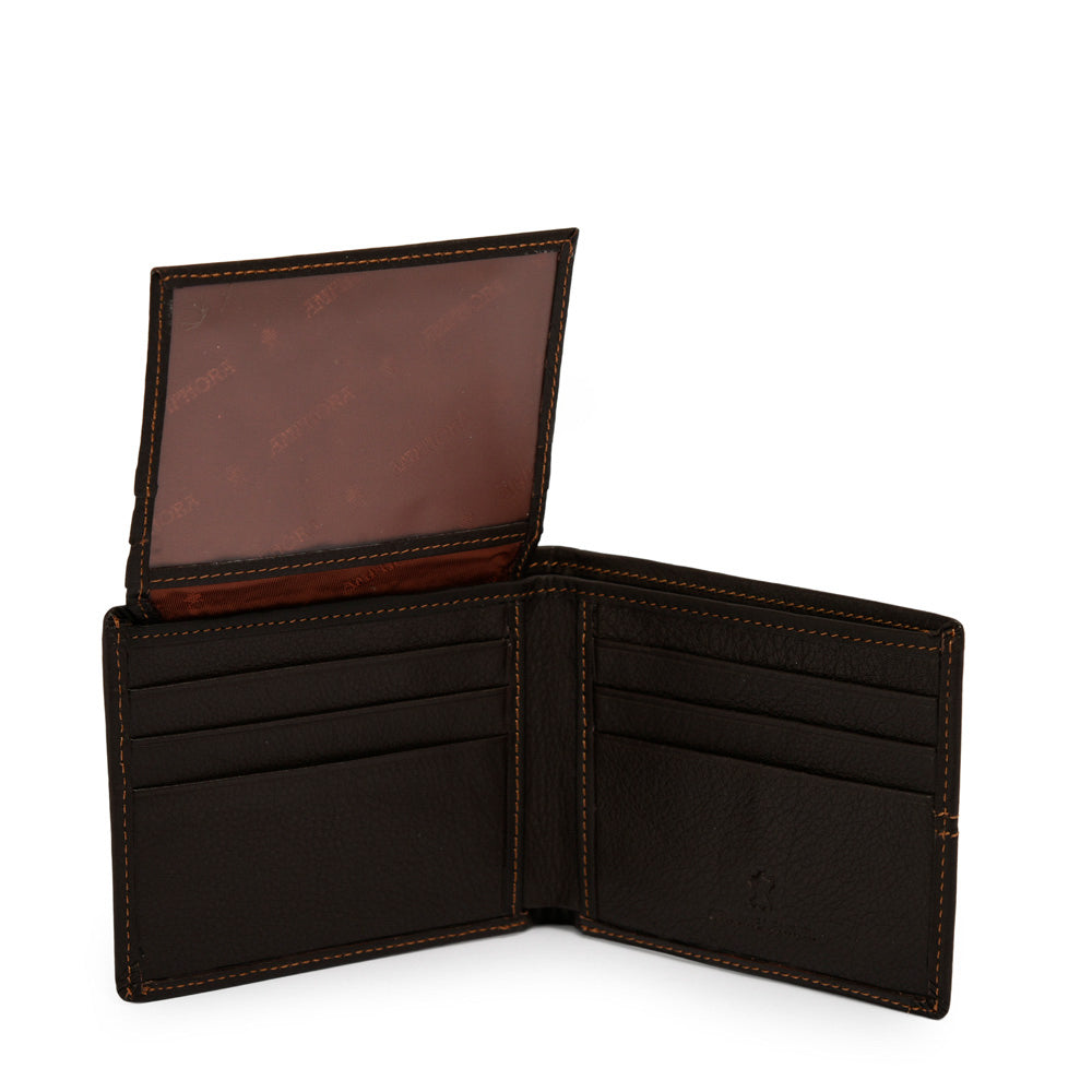 Billetera frankfurt cuero café oscuro