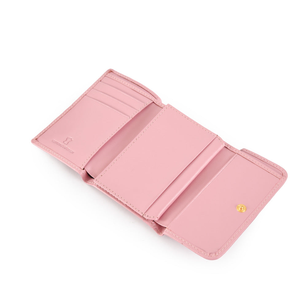 Billetera new stripes cuero rosa viejo