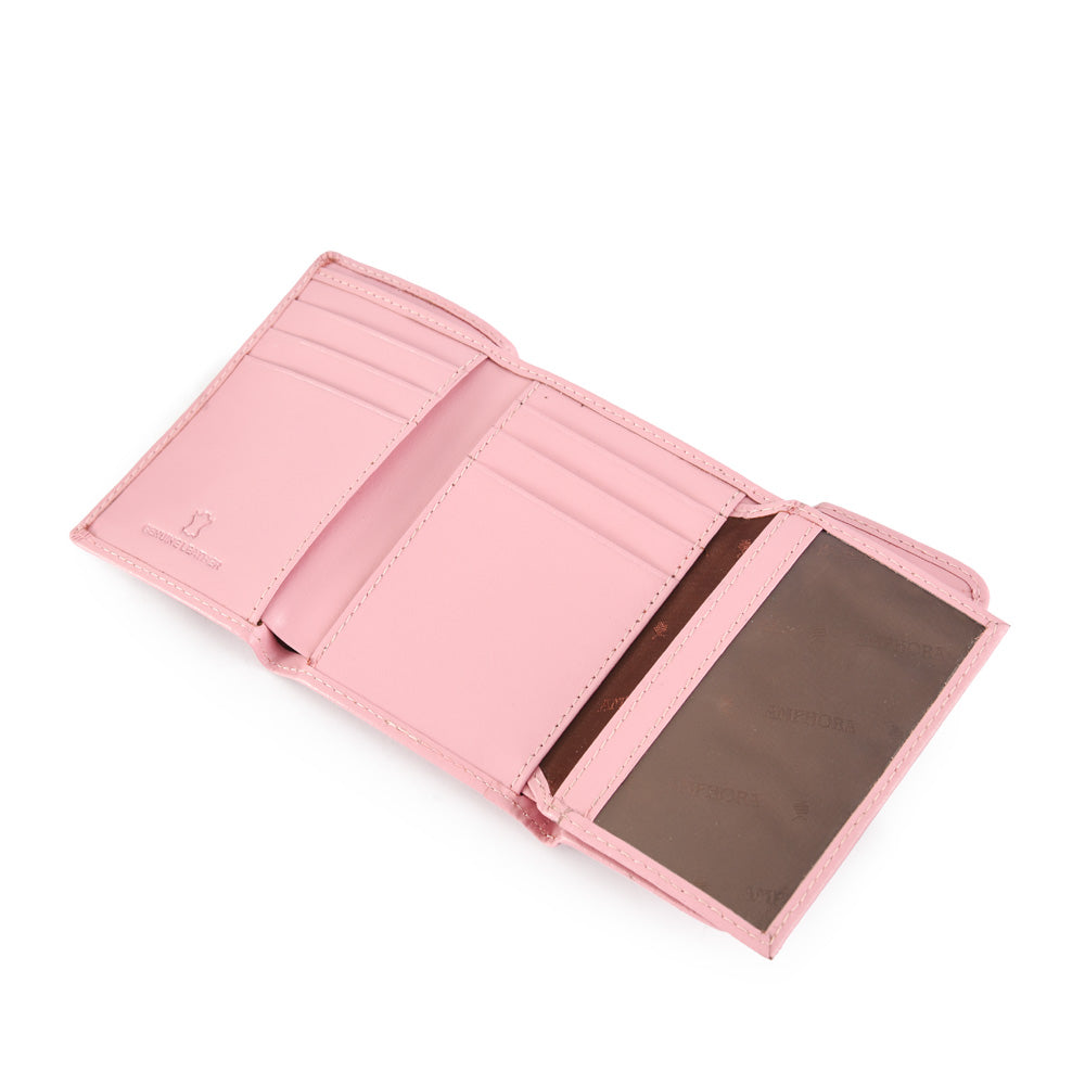 Billetera new stripes cuero rosa viejo