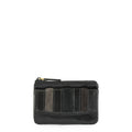 Monedero new stripes cuero negro
