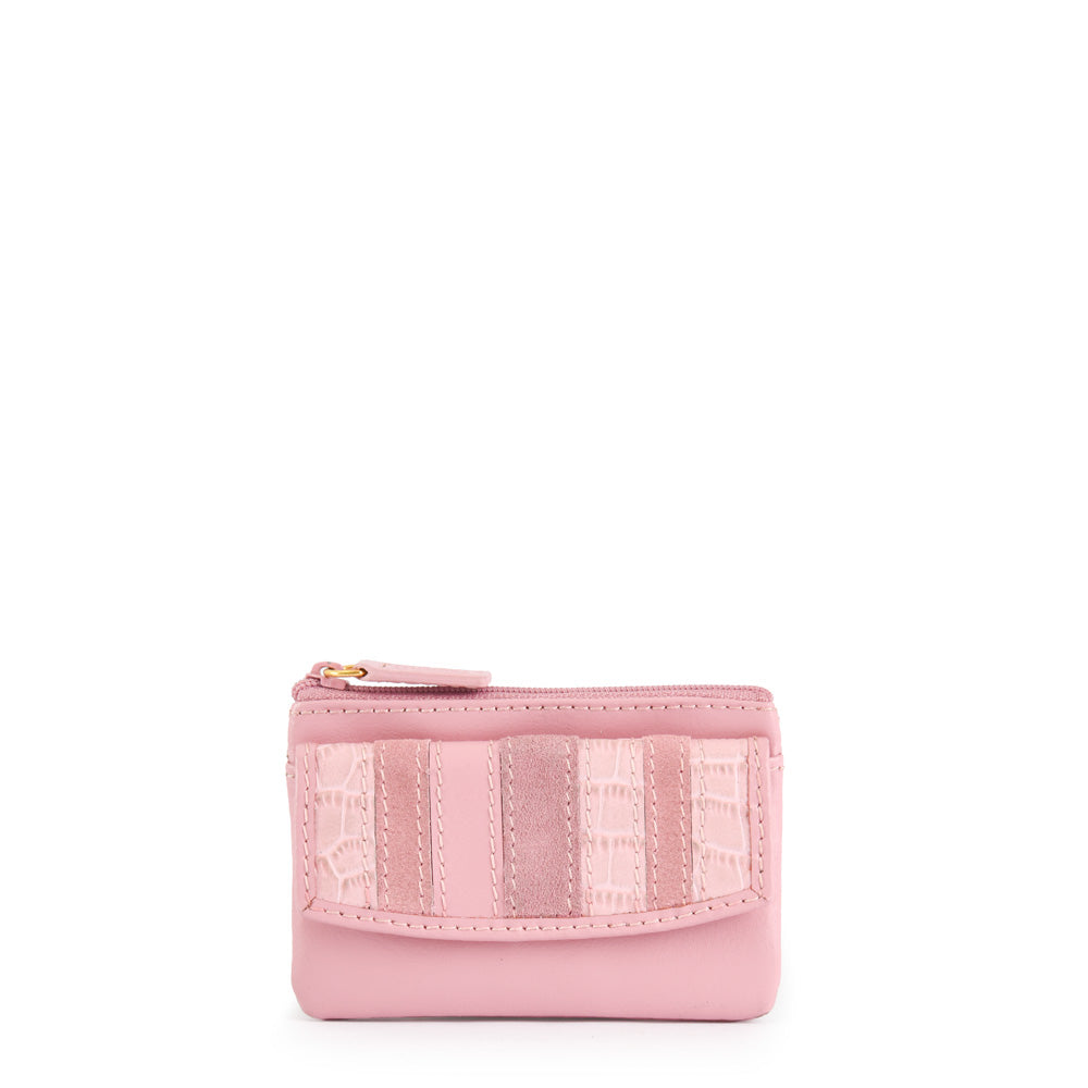 Monedero new stripes cuero rosa viejo