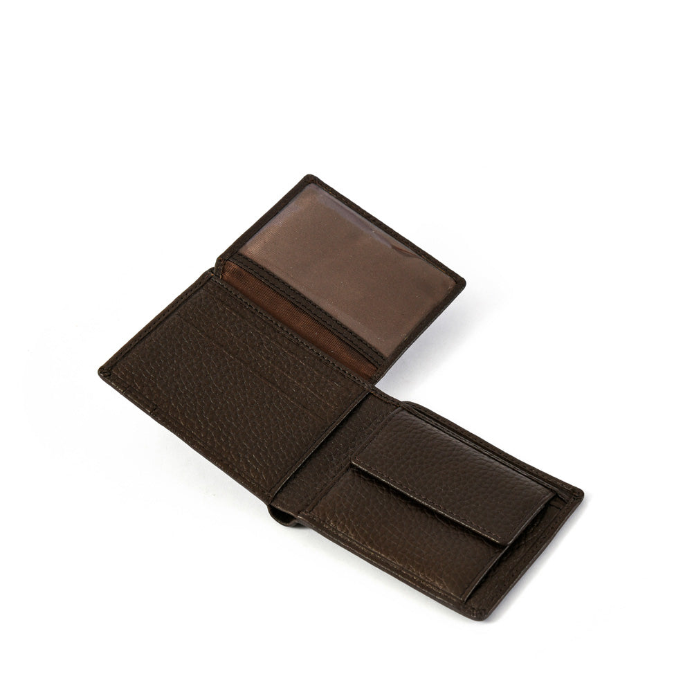 Billetera hernan cuero café oscuro