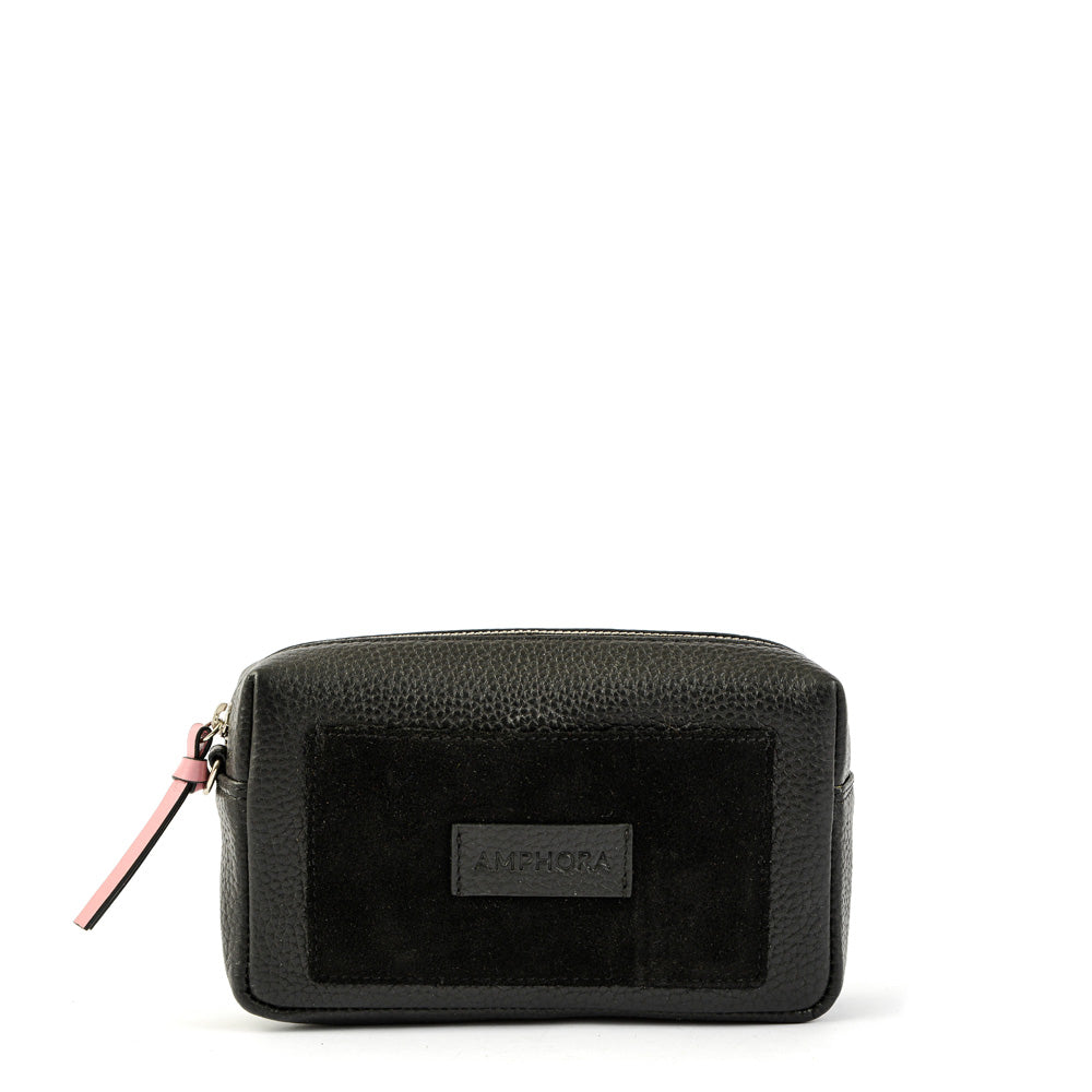 Cosmetiquero nile cuero negro