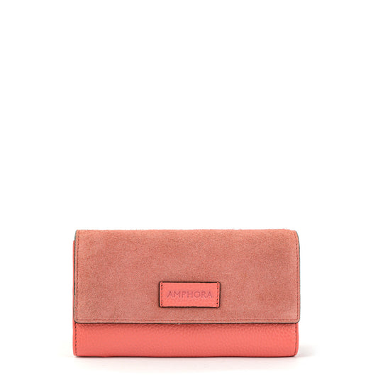 Chequera con flap nile coral