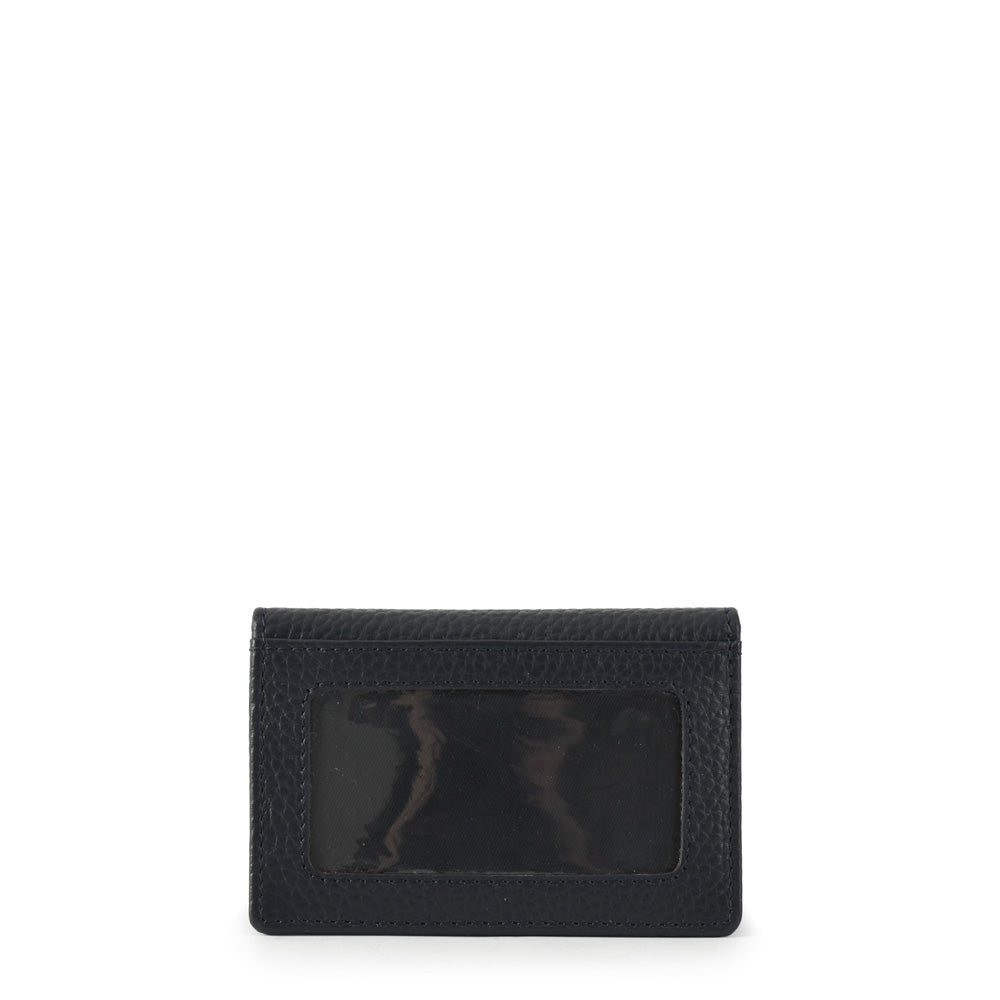 Billetera bautista cuero azul oscuro