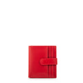 Billetera tarjetero dara cuero rojo