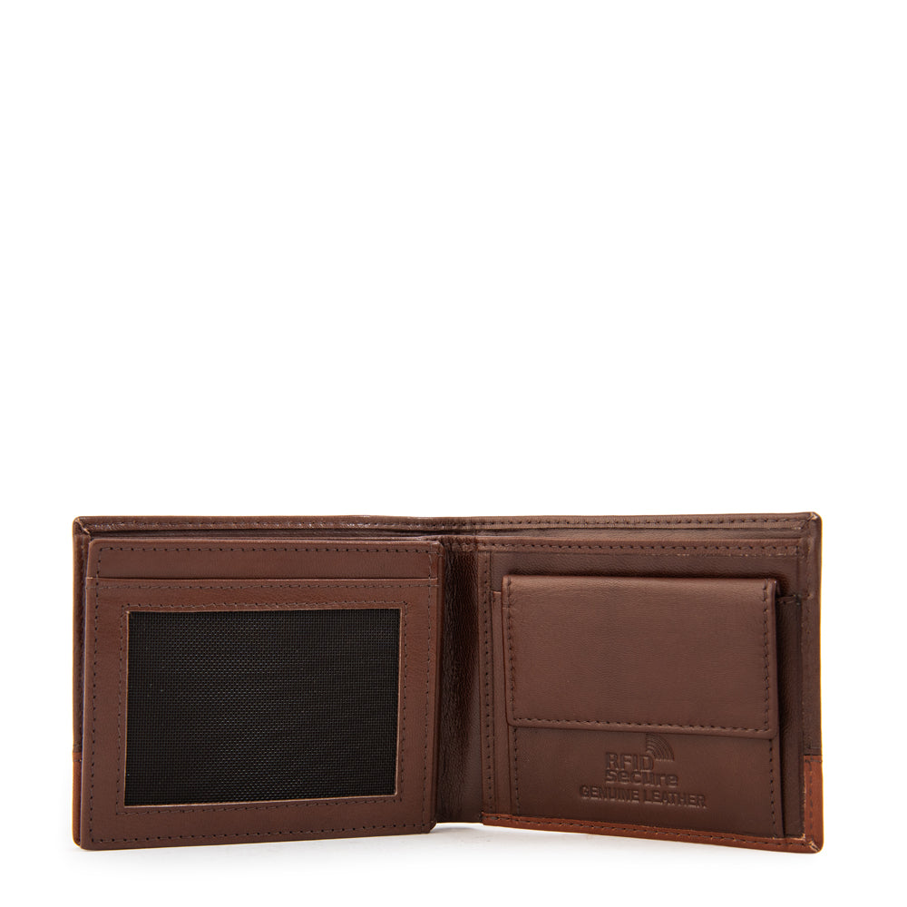 Billetera aike cuero café oscuro