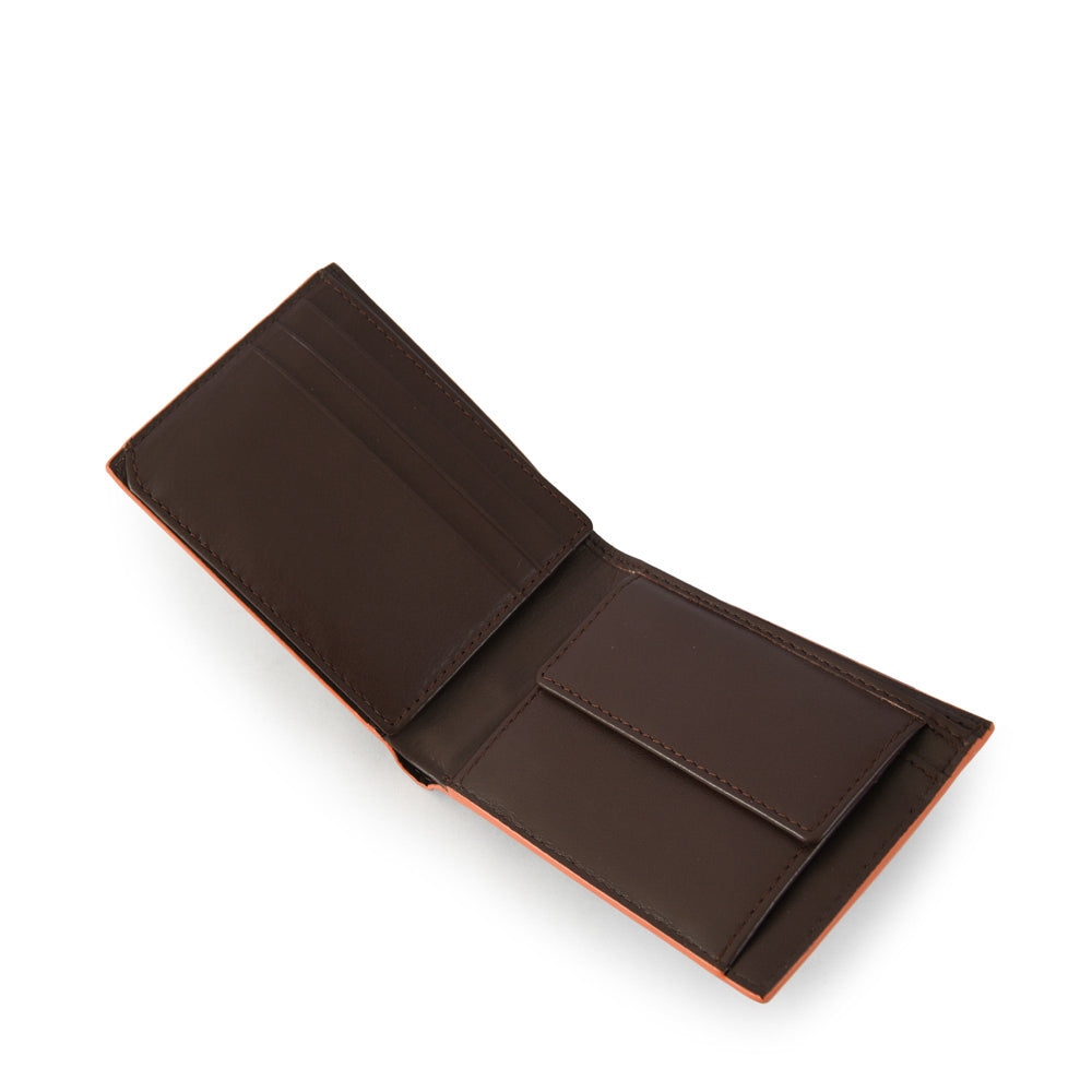 Billetera con aleta fabio café oscuro