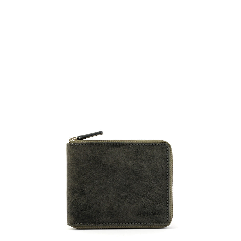 Billetera alfonso cuero gris oscuro