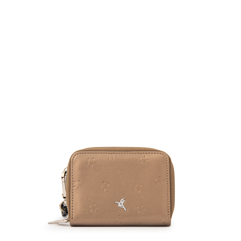 Billetera kael pequeña plateado oscuro