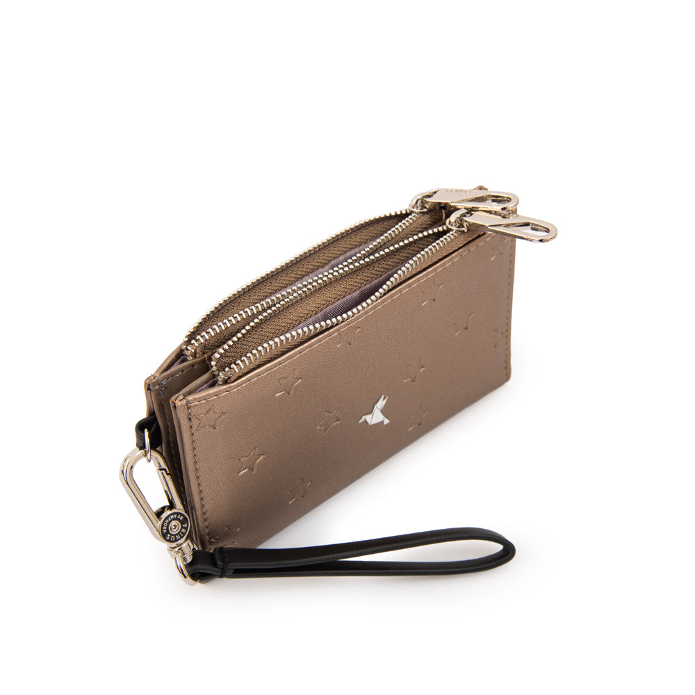 Billetera kael mediana plateado oscuro