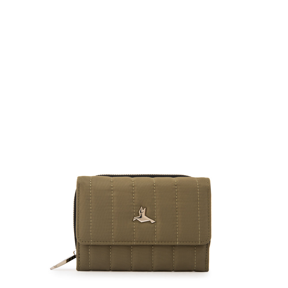 Billetera lizel mediana verde oliva