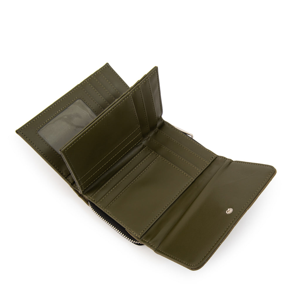 Billetera lizel mediana verde oliva