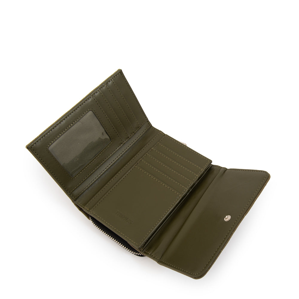 Billetera lizel mediana verde oliva