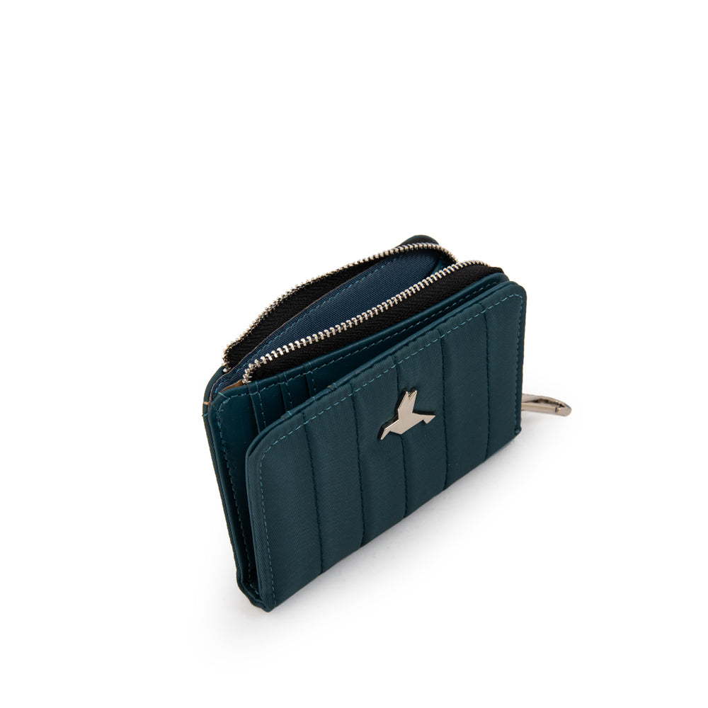 Billetera pequeña lizel petroleo oscuro