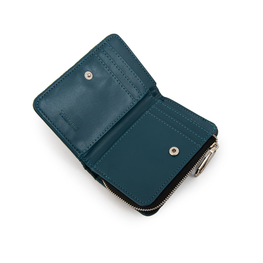 Billetera pequeña lizel petroleo oscuro