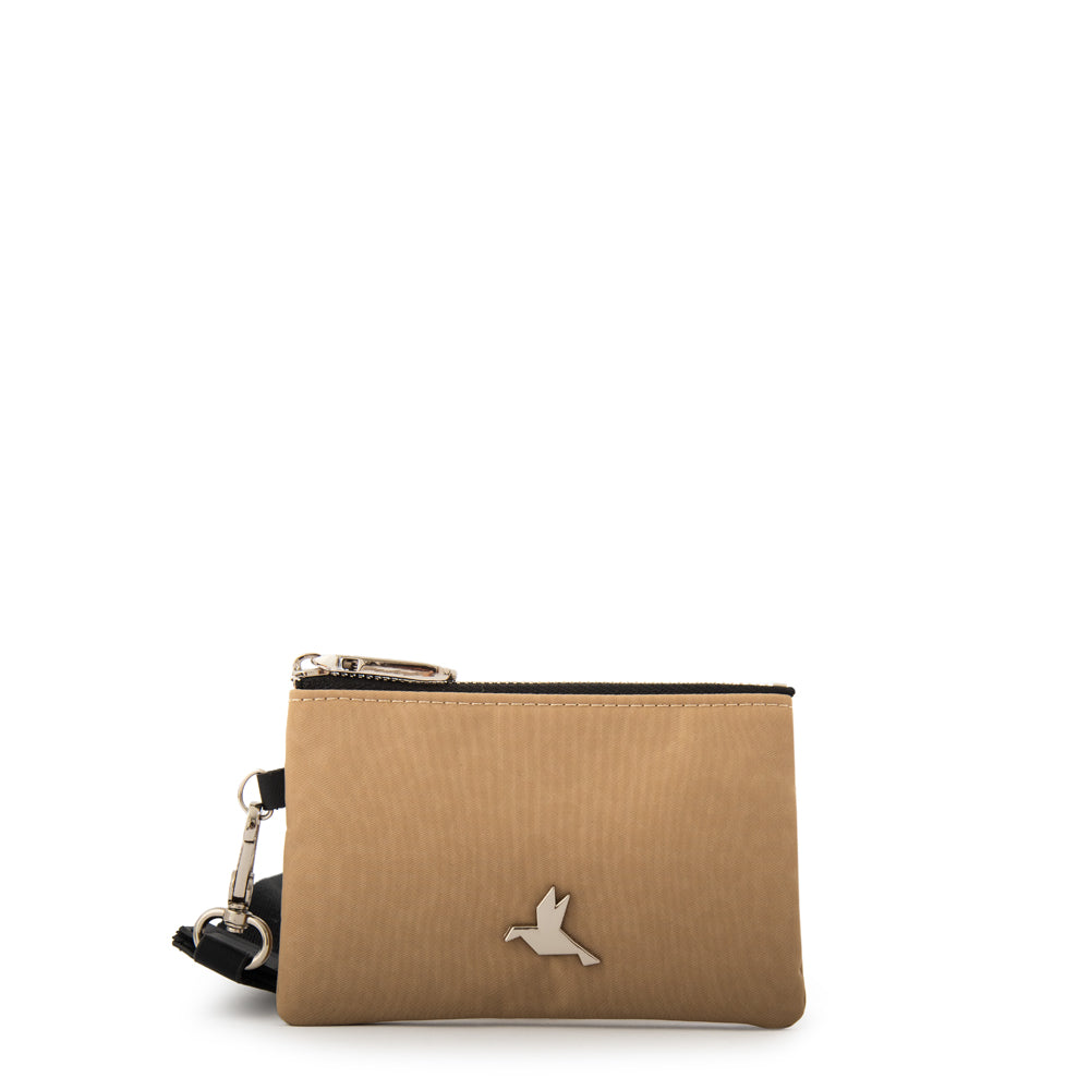 Monedero school pequeña beige