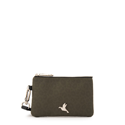 Monedero pequeña school verde oliva