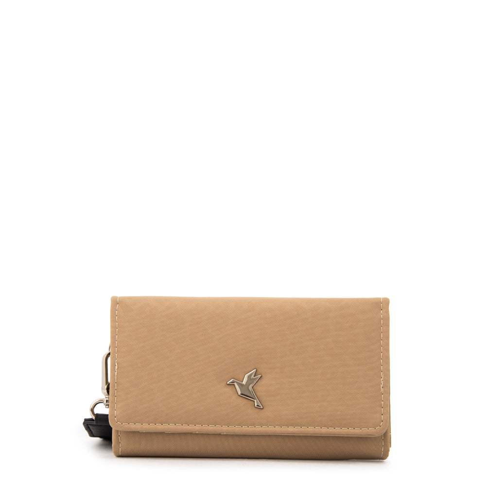 Billetera mediana school beige
