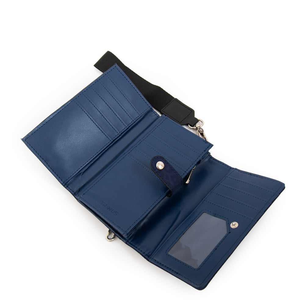 Billetera school mediana denim