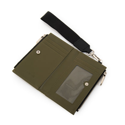 Billetera pequeña school verde oliva