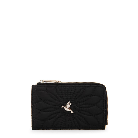 Billetera con cierre carlota mediana negro