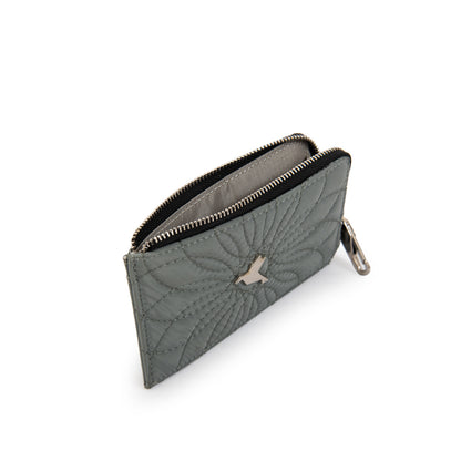 Billetera con cierre carlota mediana verde oliva