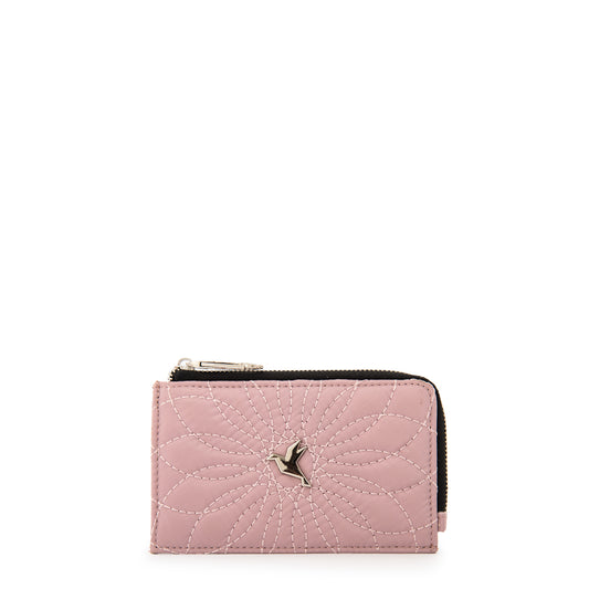 Billetera con cierre carlota mediana rosa viejo