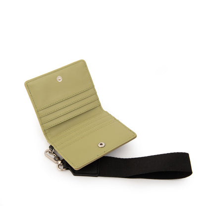 Tarjetero monserrat pequeña verde oliva