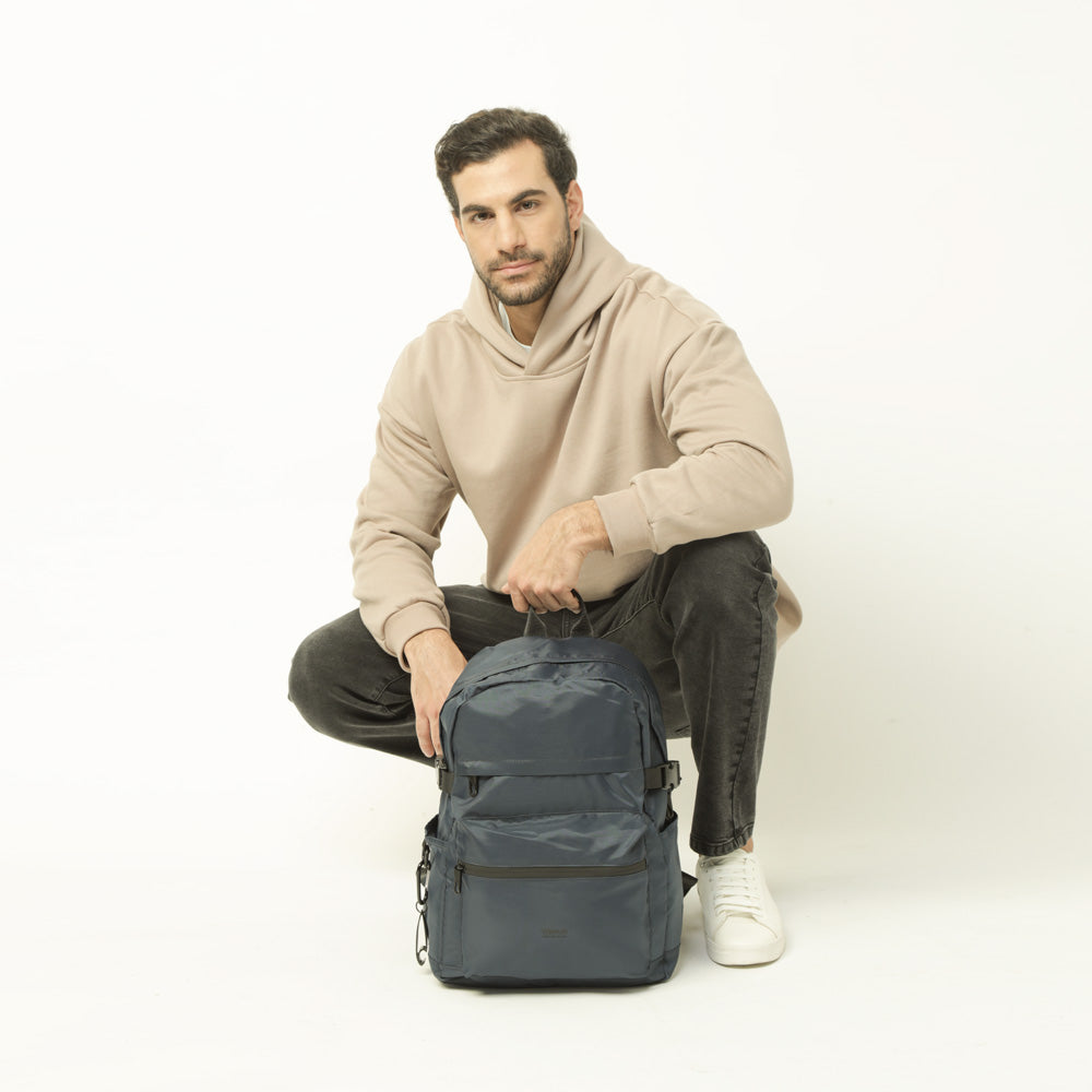 Mochila porta notebook liam grande azul oscuro