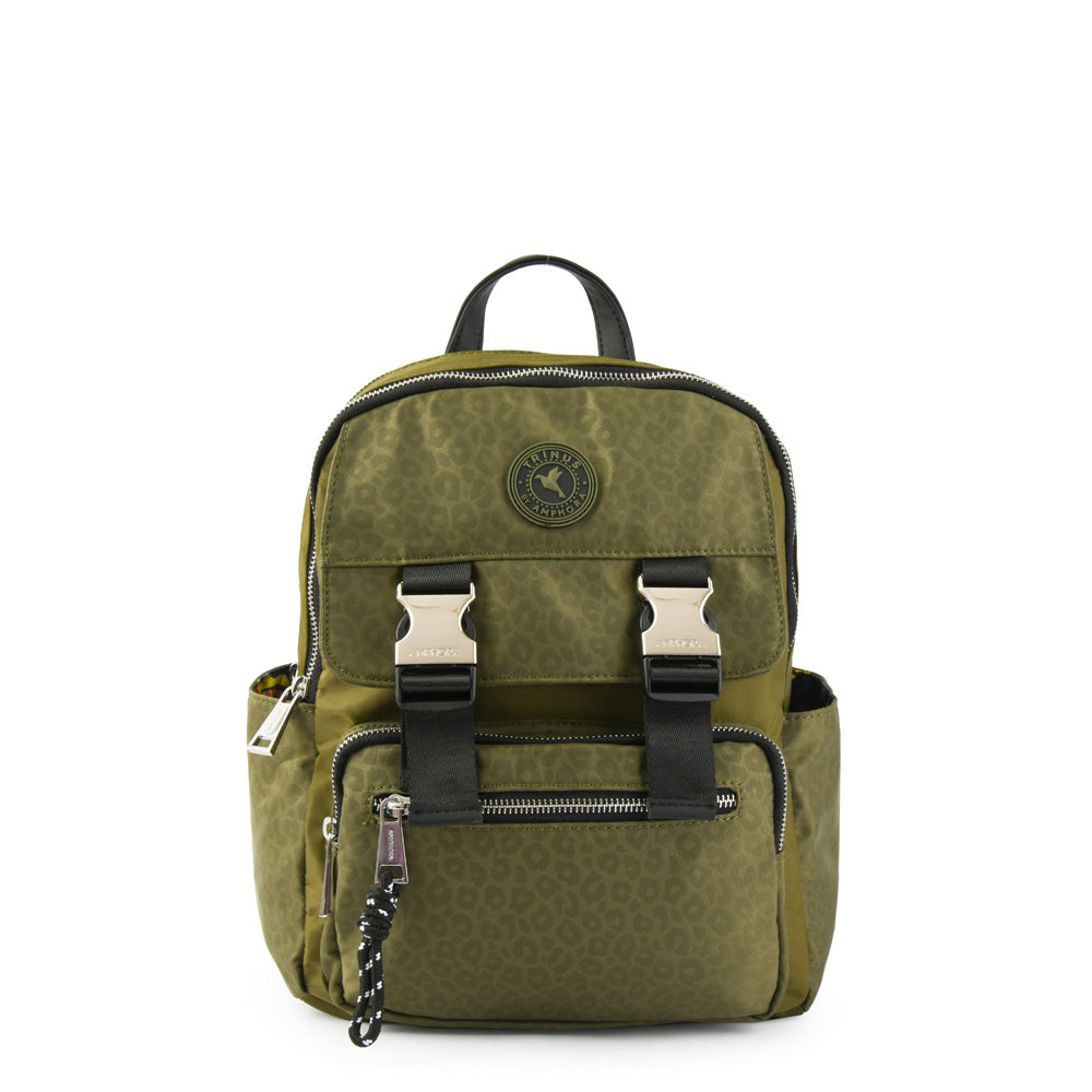 Mochila college mediana verde oliva