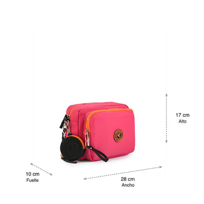 Cartera bandolera mediana darby fucsia