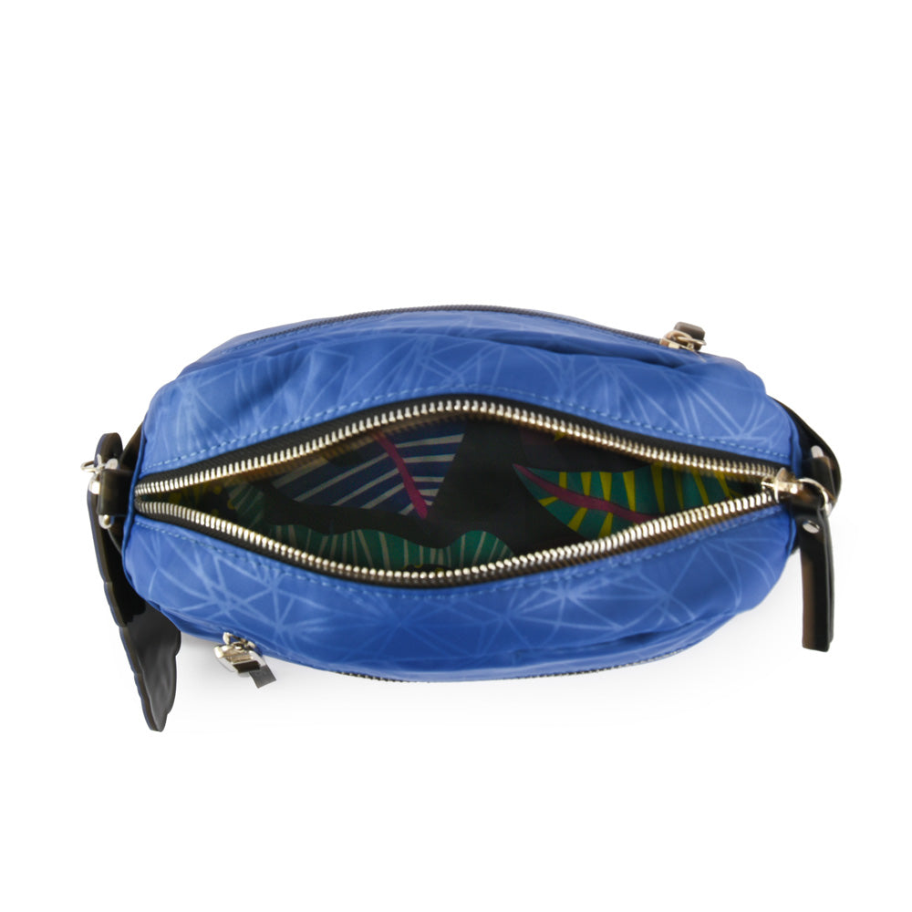 Cartera bandolera mediana saumon azul