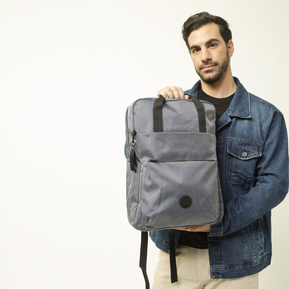 Mochila porta notebook giuseppe grande azul oscuro