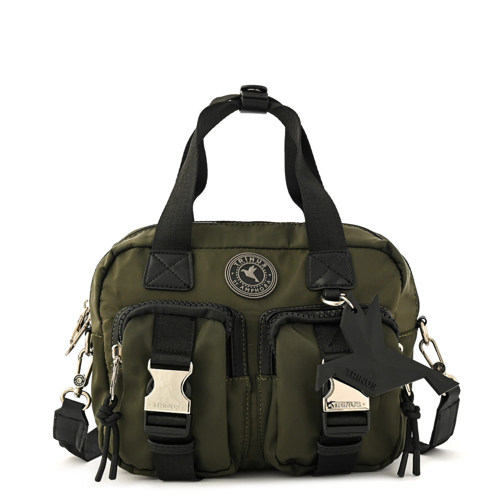 Cartera bandolera patsy mediana verde oliva