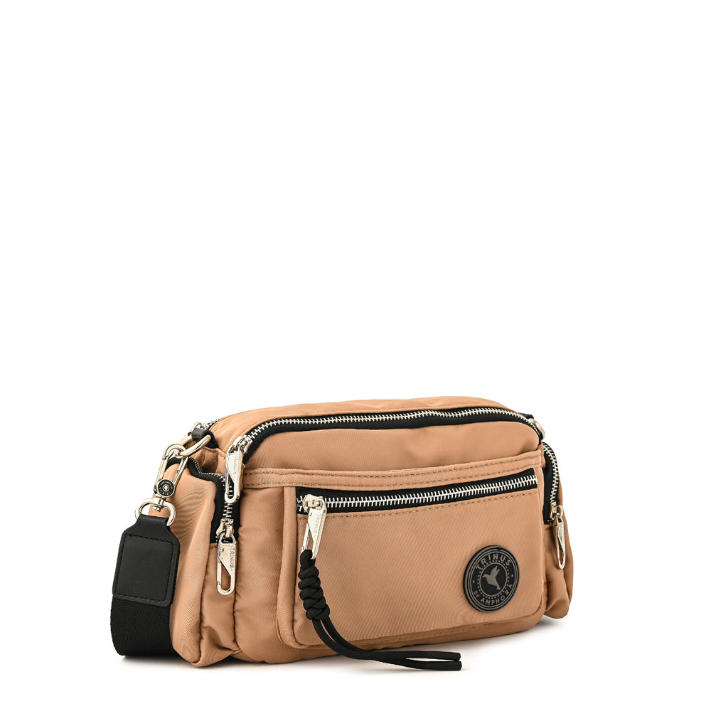 Cartera bandolera mediana halia beige