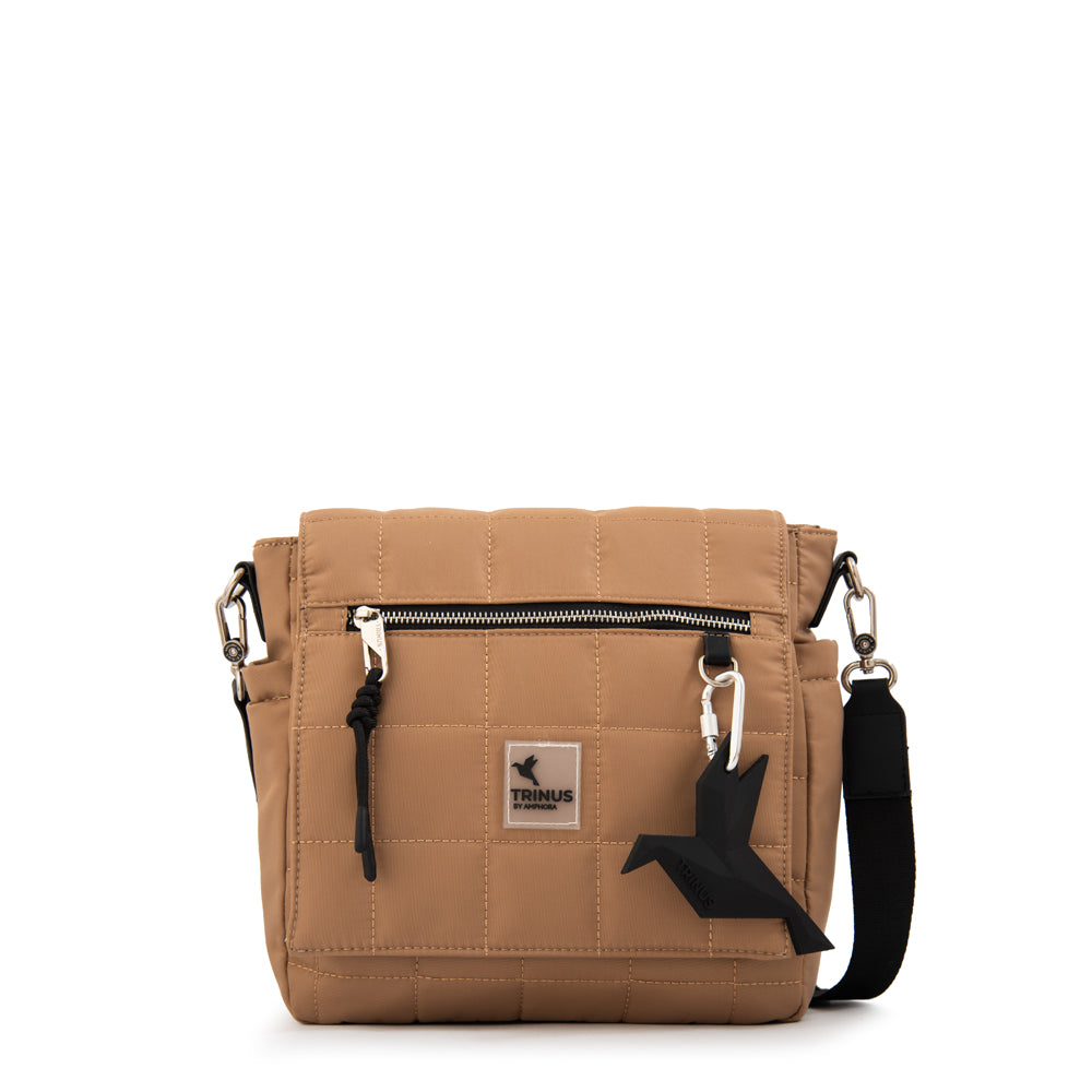 Cartera bandolera bandolera belina mediana beige oscuro