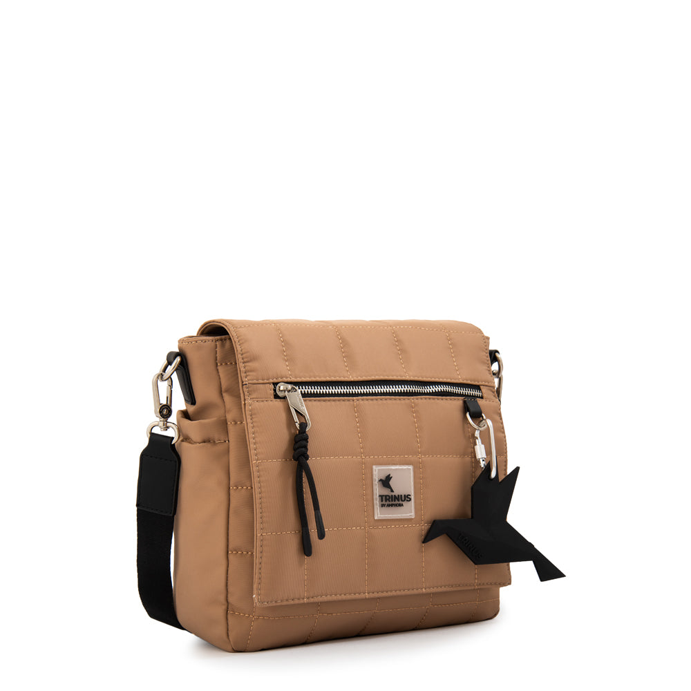 Cartera bandolera bandolera belina mediana beige oscuro