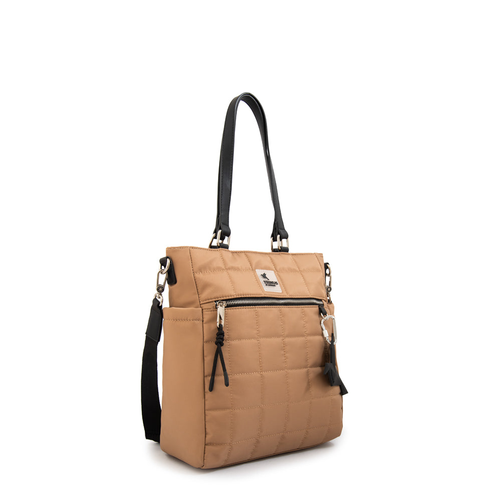 Cartera tote shopping belina grande beige oscuro