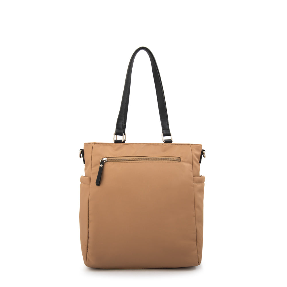 Cartera tote shopping belina grande beige oscuro