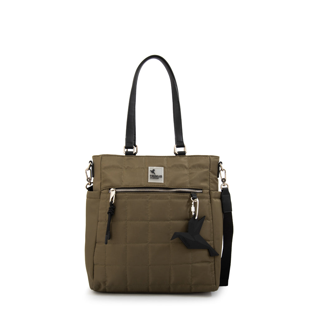 Cartera tote shopping belina grande verde oliva
