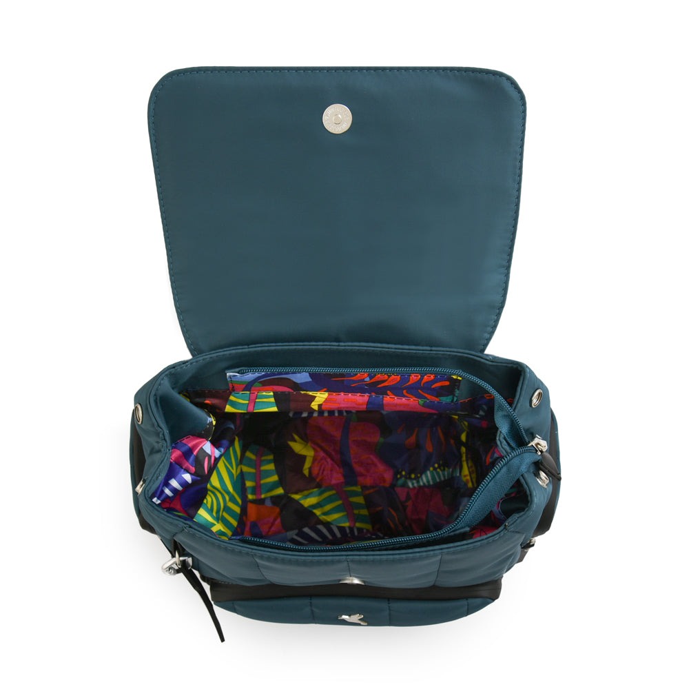 Mochila lizel mediana petroleo oscuro