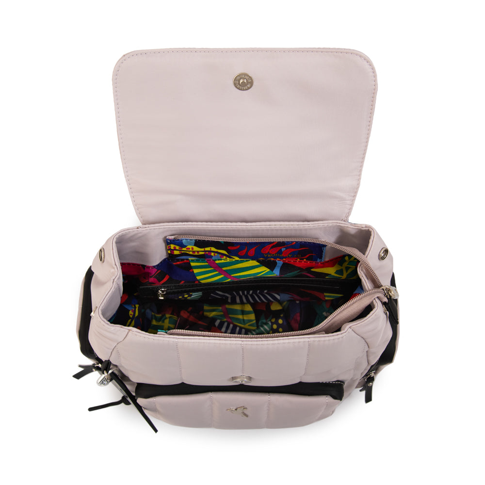Mochila lizel mediana blanco crudo