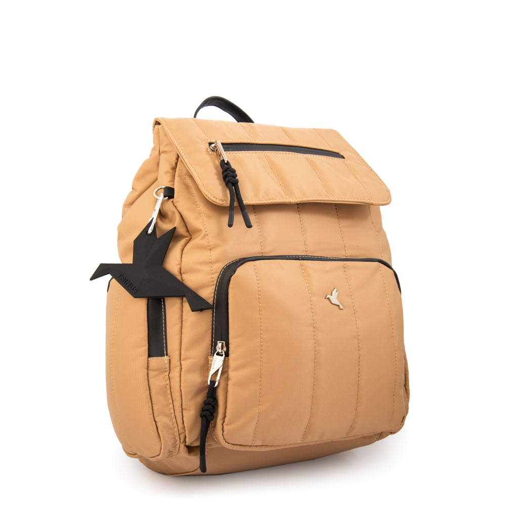 Mochila porta notebook lizel grande beige oscuro