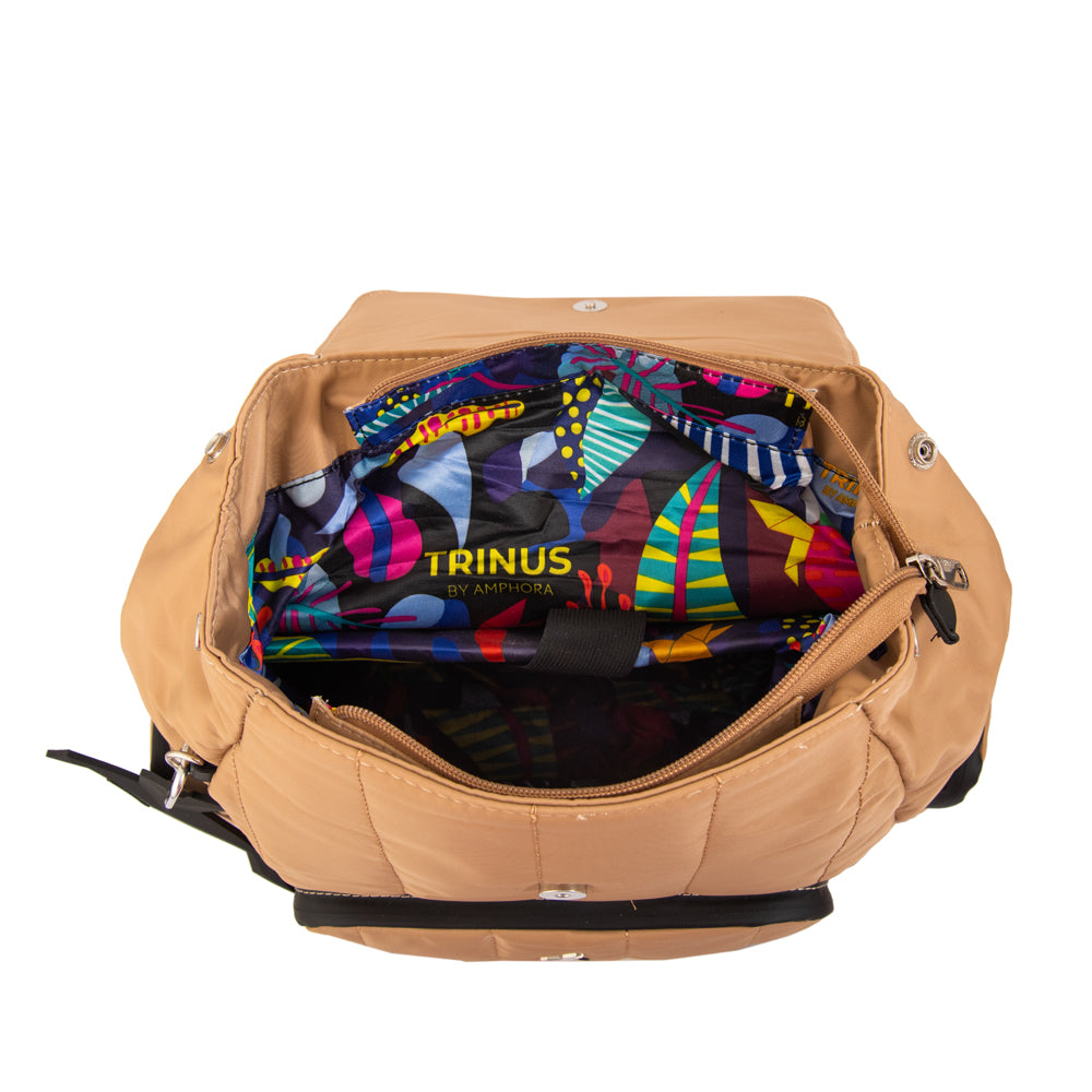 Mochila porta notebook lizel grande beige oscuro