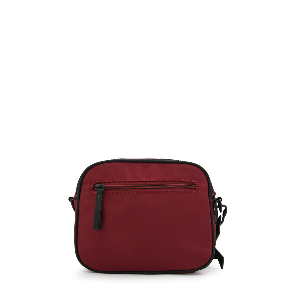 Cartera bandolera bandolera carina mediana burdeo