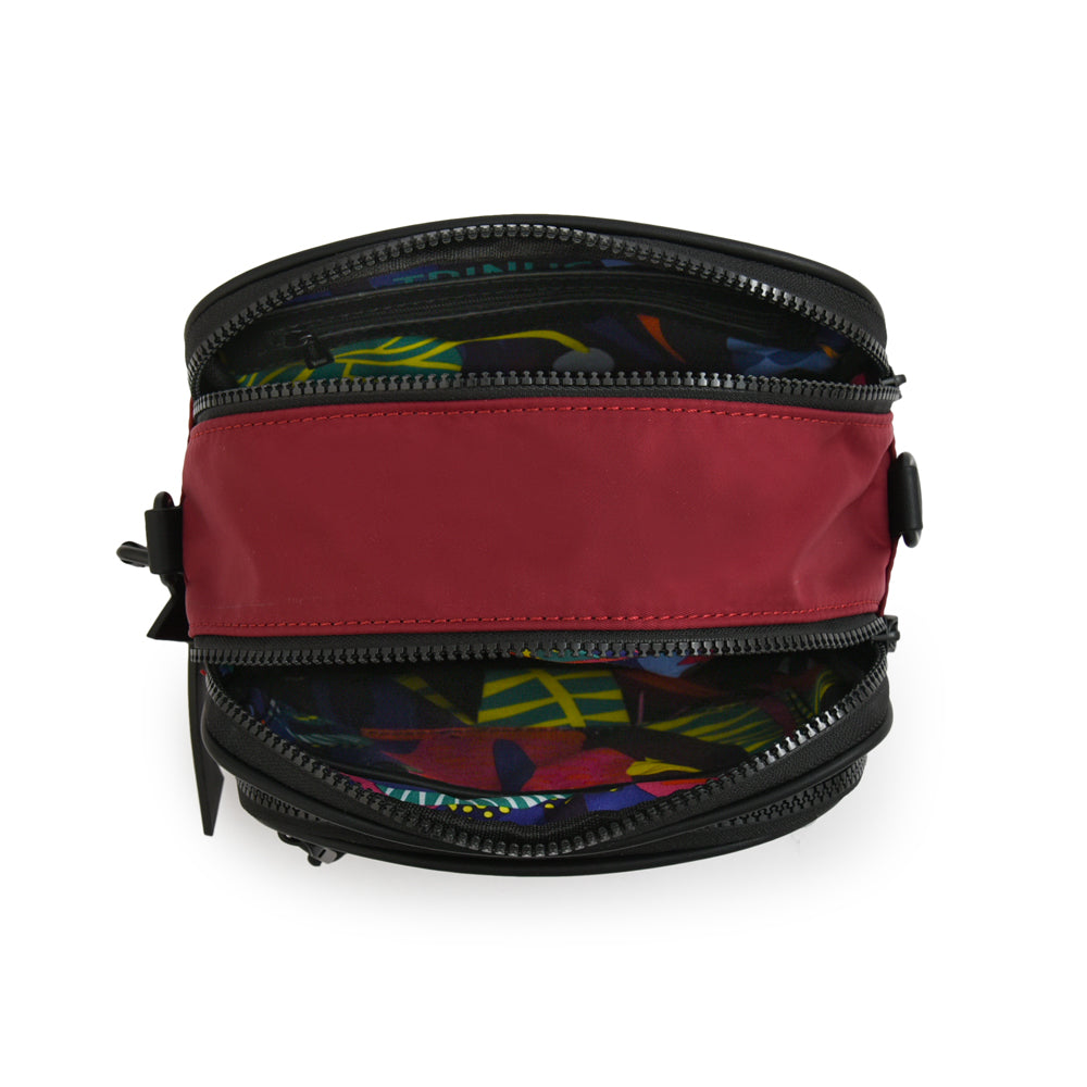 Cartera bandolera bandolera carina mediana burdeo