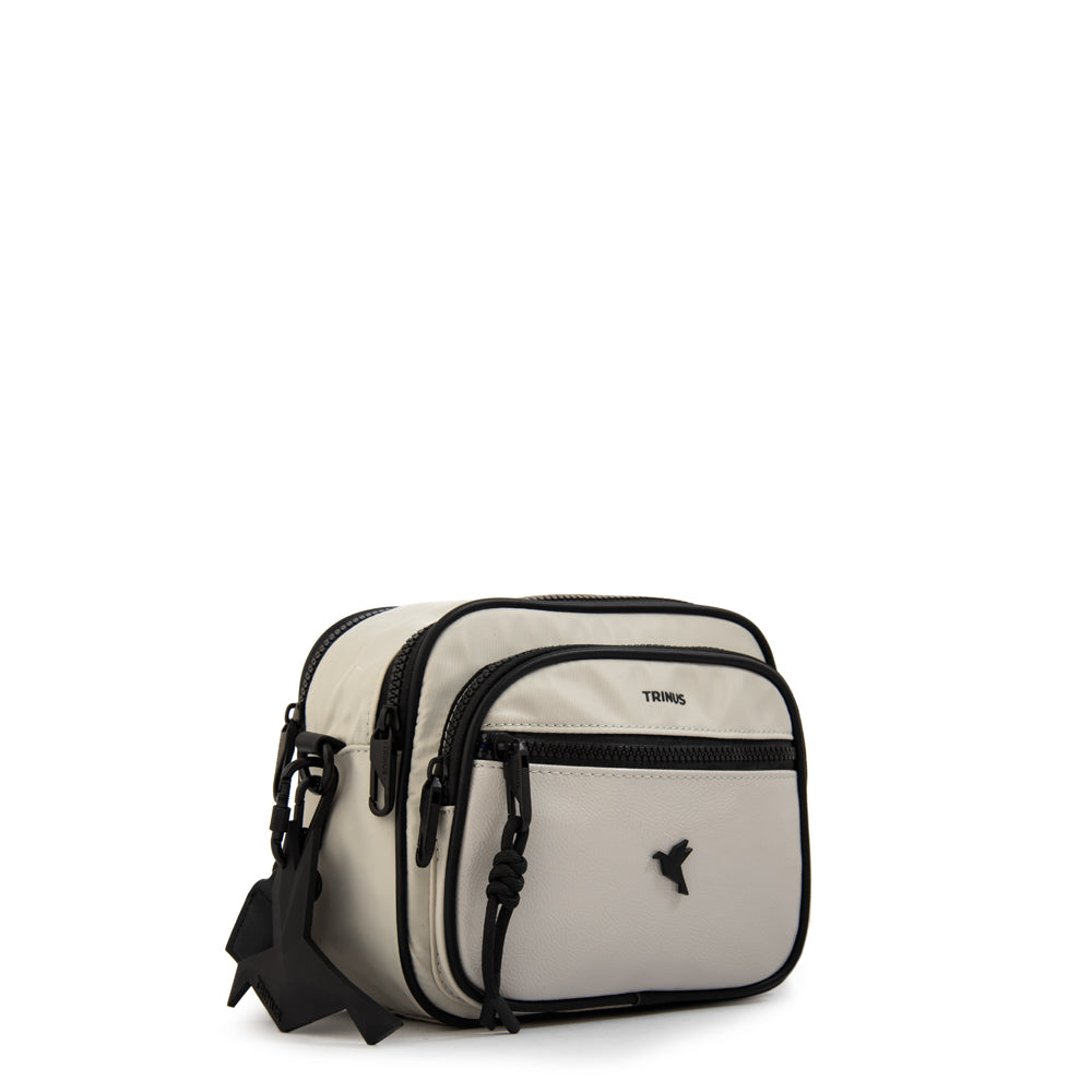 Cartera bandolera bandolera carina mediana gris claro