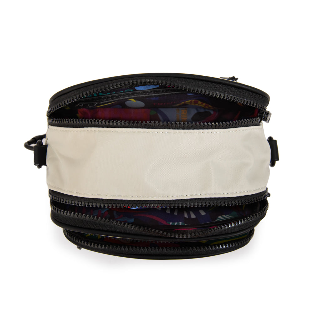 Cartera bandolera bandolera carina mediana gris claro