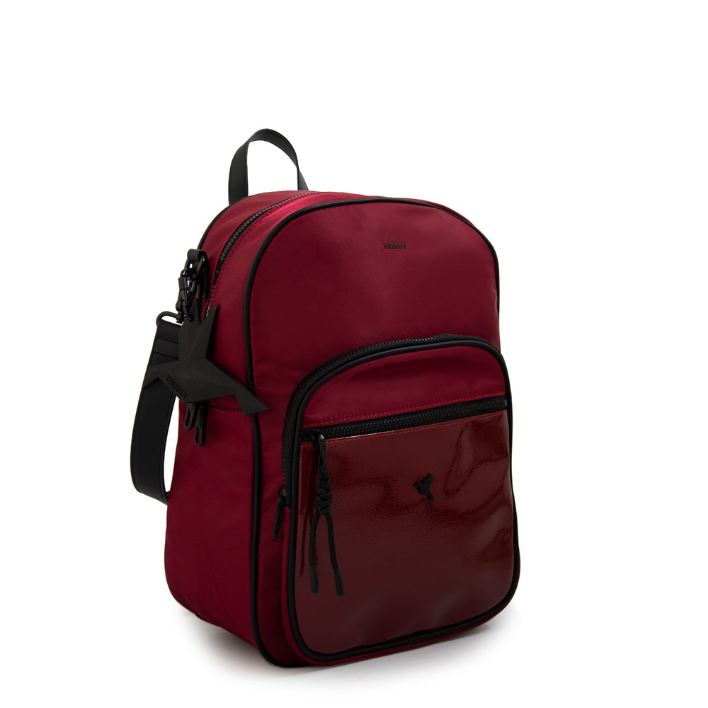 Mochila porta notebook carina grande burdeo